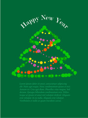 Holidays poster for New Year. Design template card.