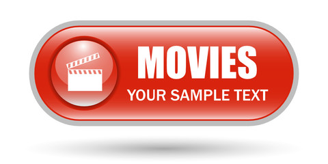 Movie Clapper Sign Icon with Copy space