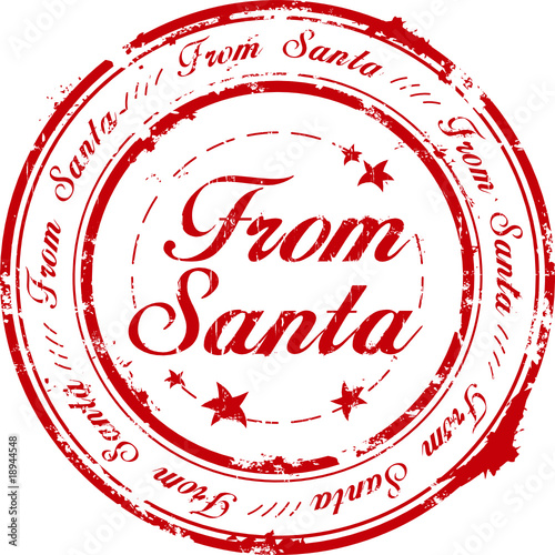 "From Santa stamp" Stock image and royaltyfree vector