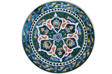 Fototapeta na wymiar Turkish traditional artistic tile plate