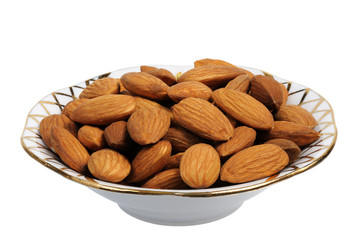 Almonds, isolated
