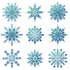 snowflakes set