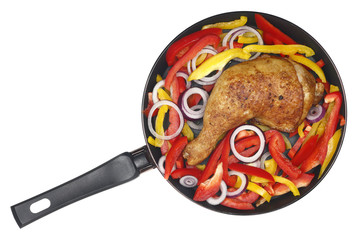 Chicken leg and vegetable