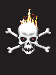 burning pirate skeleton
