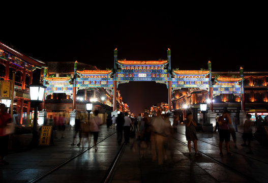 newly re-constructed Qianmen shopping district in Beijing