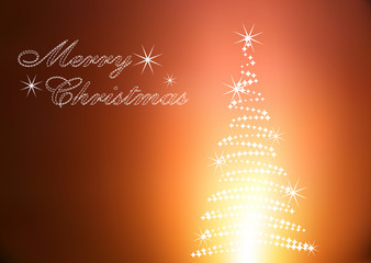 Sparkling Christmas Tree Background