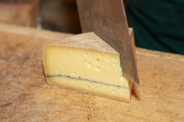 Slicing the cheese