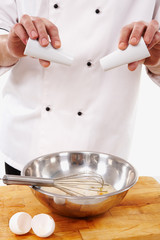 Adding salt and pepper