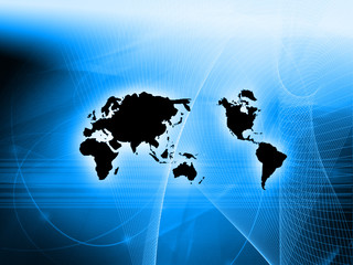 world map technology-style