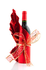 Christmas wine bottle