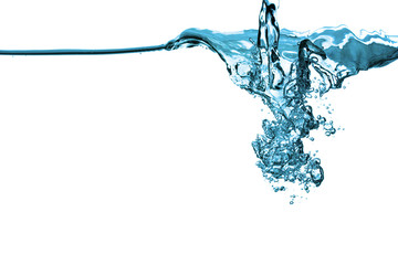 water splash isolated on white