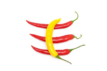 Four chili peppers