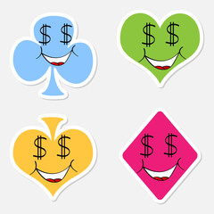 casino elements vector illustration