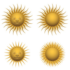 Sun retro design 4 pattern