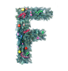 Christmas Alphabet isolated on white