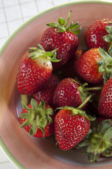 Strawberry in a bowl