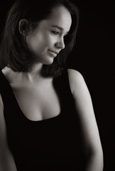 Naklejka premium Gentle Brown Haired Lady