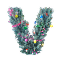 Christmas Alphabet isolated on white