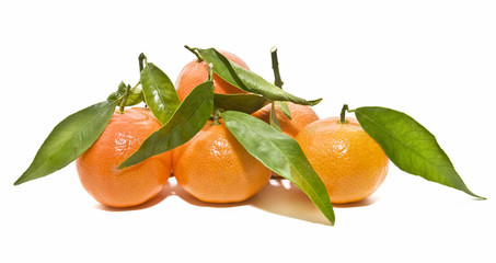 Mandarinas recien cortadas