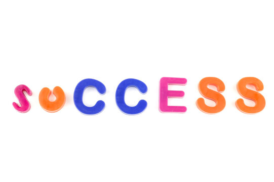 Word Success From Plastic Toys Letters