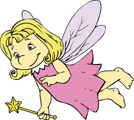 Fee, Elfe, Zauberstab, zaubern, Wünsche