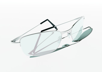 Glasses (isolated modern style folded glasses)