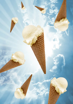 vanilla ice cream rain
