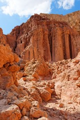 Fototapeta na wymiar Majestic Amram pillars rocks in the desert near Eilat in Israel