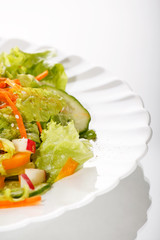 salad on the table.
