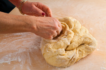 Kneading the Dogh for Braid Brioches
