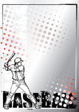 baseball sketching poster background