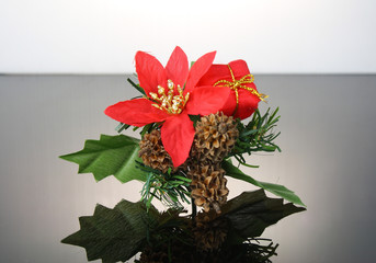 Red Flower Decor Reflection