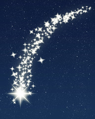 christmas wishing shooting star