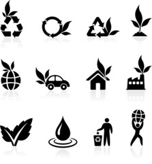 greener environment icon collection