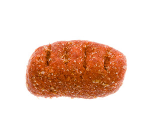 The dog meal close up.