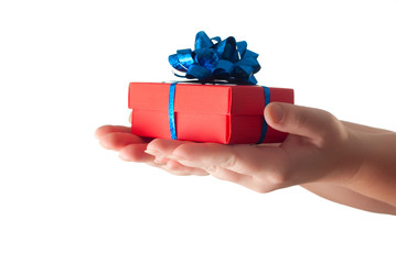 Hands giving a gift