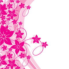 Plakat Abstract flowers background with place for your text