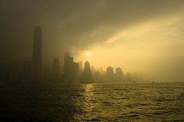 A stock photograph of the pollution in Hong Kong