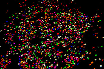 paillettes &eacute;toiles brillantes fond noir