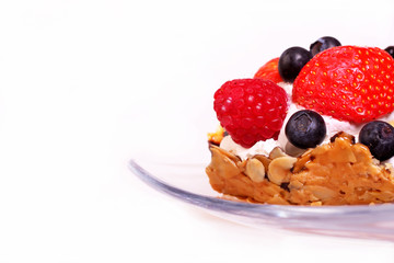 cake with berries