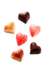 Obraz na płótnie Canvas chocolate hearts
