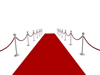 Red carpet rolled into distance © trialhuni