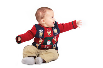 Baby  reaching isolated