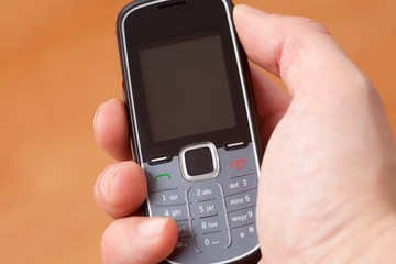 mobile phone in hand