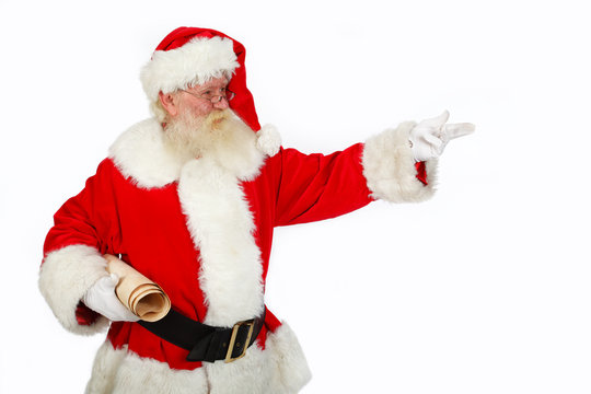 Santa pointing