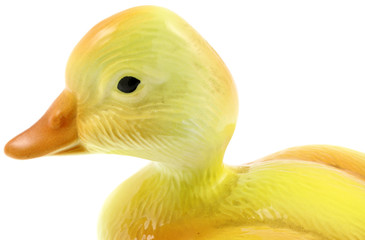 terrine céramique décorée caneton jaune fond blanc