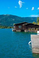 Obraz premium Mountain vacation at the lake in Austria