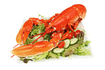Lobster and salad
