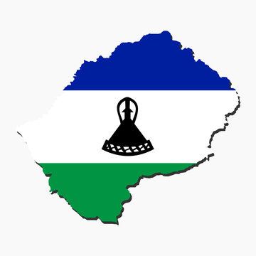 recommend clip art: Lesotho map flag