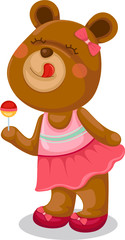 Fototapeta premium bear with candy